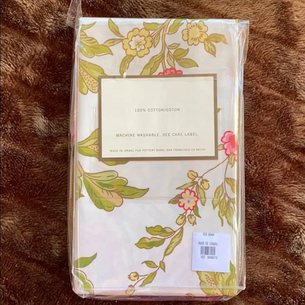 Pottery Barn‎ Peony Sham NIP Standard Size, Cotton